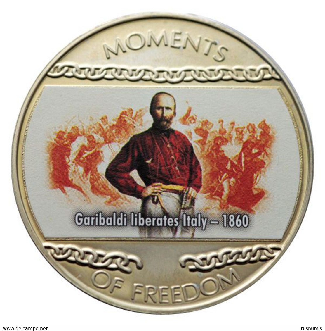 LIBERIA 10 DOLLARS MOMENTS OF FREEDOM - GARIBALDI LIBERATES ITALY 2004 - Liberia