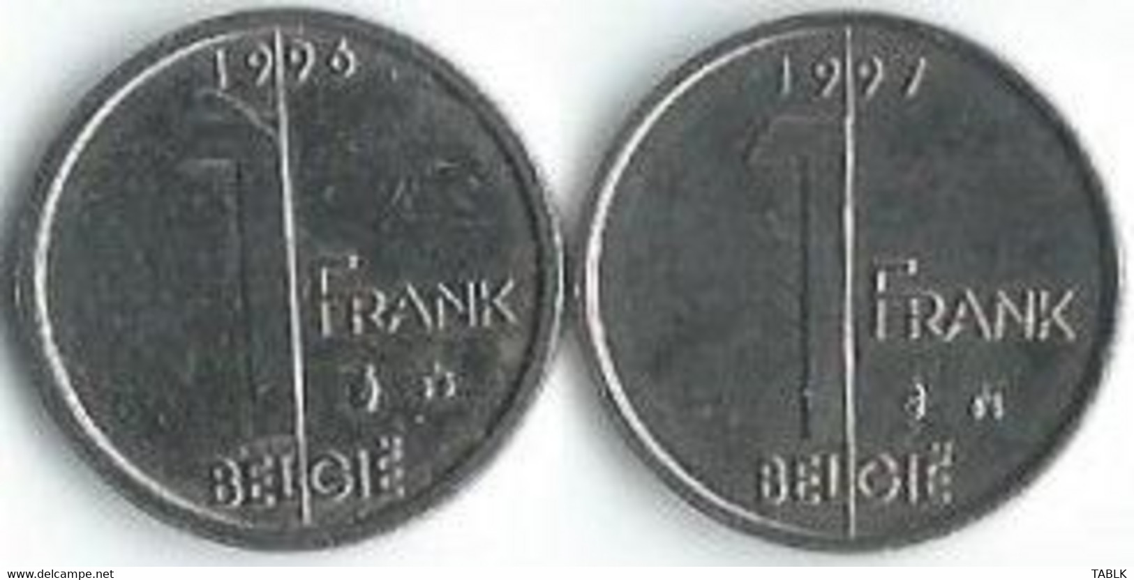 MT216 - BELGIË - BELGIUM - 2 X 1 FRANK - VLAAMS - 1996 & 1997 - - 1 Franc