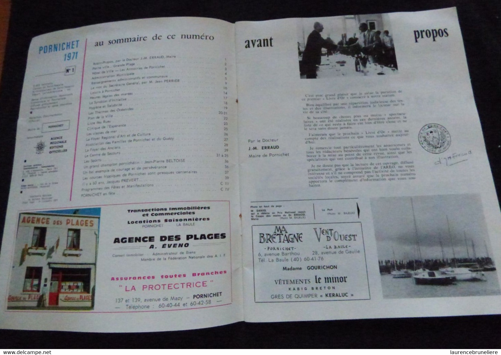 44 -   PORNICHET  - BULLETIN MUNICIPAL  1971 - Dépliants Turistici