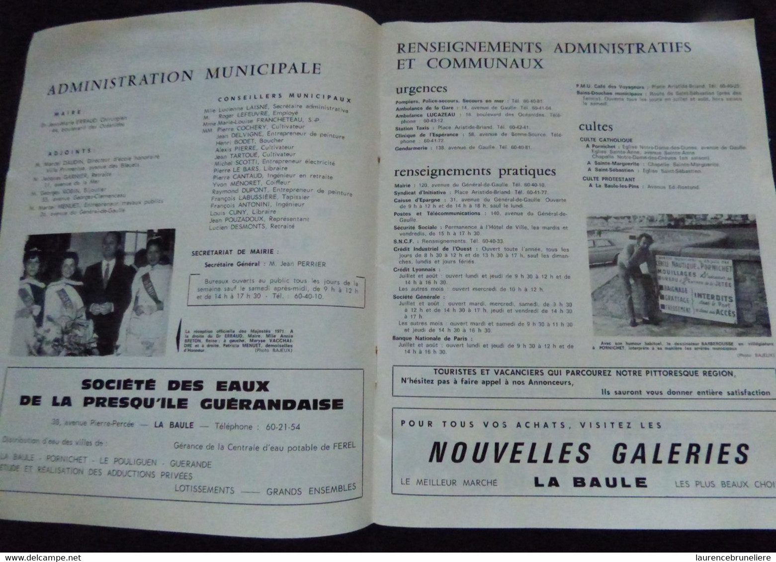 44 -   PORNICHET  - BULLETIN MUNICIPAL  1971 - Toeristische Brochures