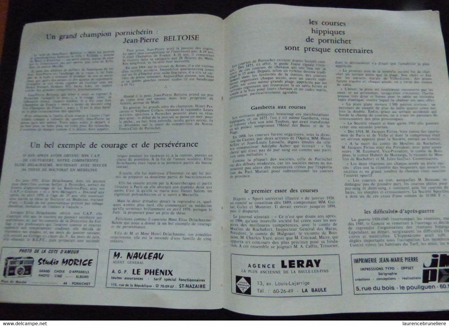 44 -   PORNICHET  - BULLETIN MUNICIPAL  1971