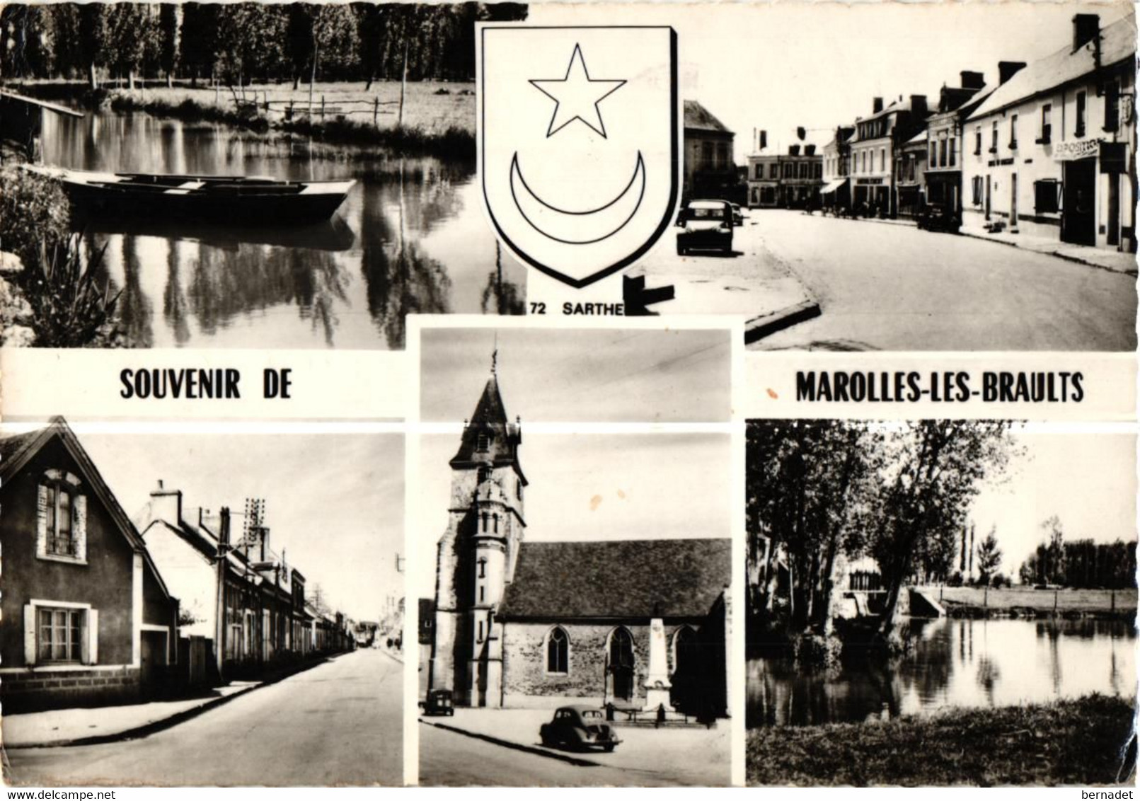 72 . MAROLLES LES BRAULTS . SOUVENIR DE .. MULTIVUES ..  ( Trait Blanc Pas Sur Original ) - Marolles-les-Braults