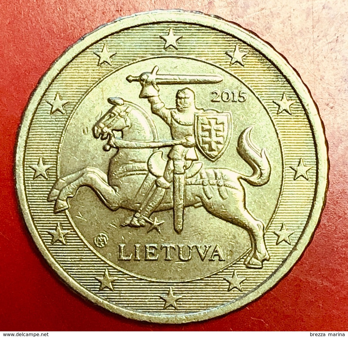 LITUANIA - Lietuva - 2015 - Moneta - Il Cavaliere Vytis - Euro - 0.50 - Lituanie