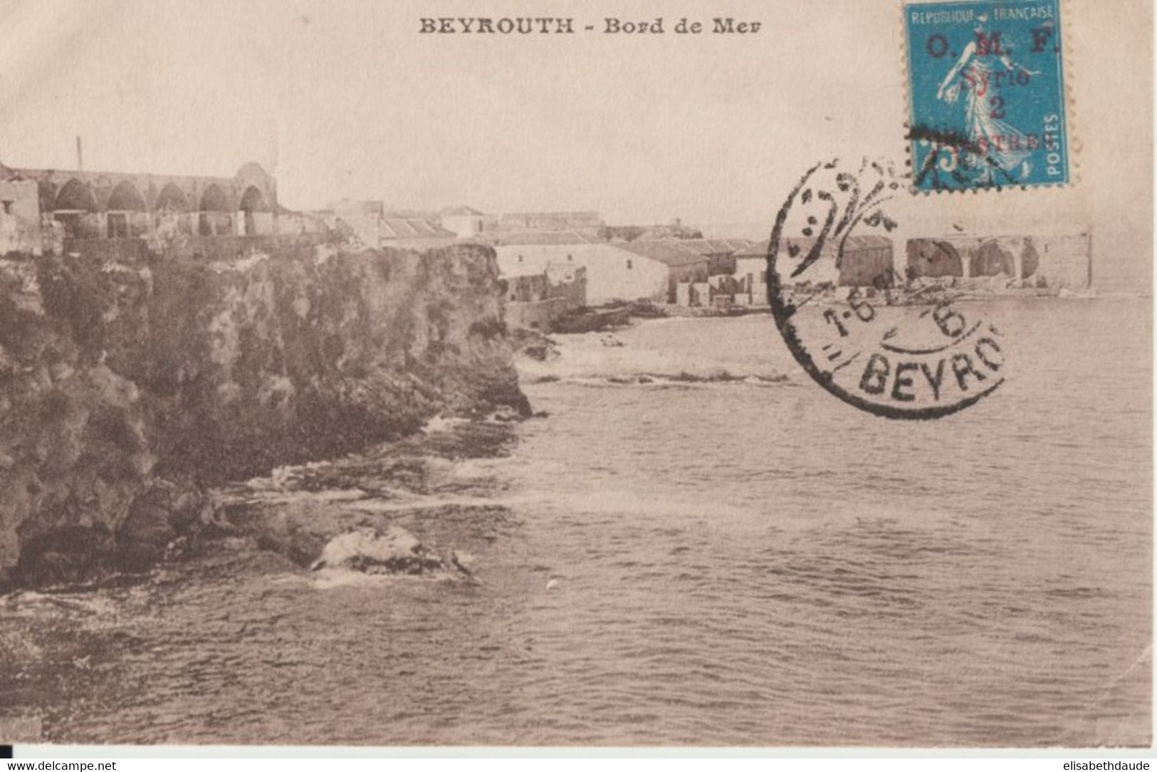 1921 - LIBAN - SEMEUSE Sur CARTE De BEYROUTH => MARSEILLE Avec TAXE ! - Libanon