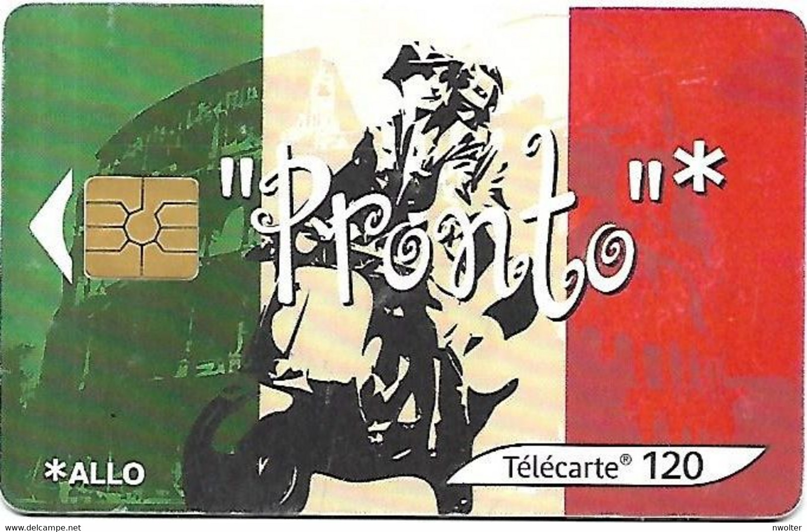 @+ Télécarte Allo 6 - Italie (pronto) - 120U - Gem2 - 02/02 - Ref : F1207 - 2002