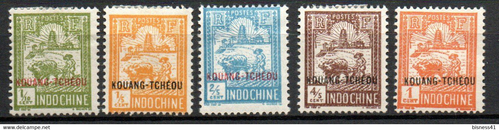 Col32 Colonie Kouang Tchéou N° 73 à 77 Neuf X MH Cote : 3,50 € - Unused Stamps