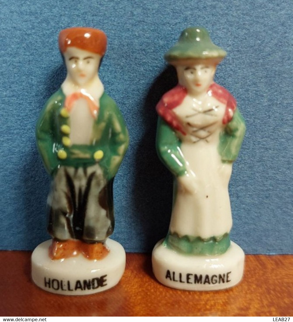 L'EUROPE DES 12 - LOT DE 2 FEVES -  Mr HOLLANDE ET Me ALLEMEAGNE - 1993 - Historia