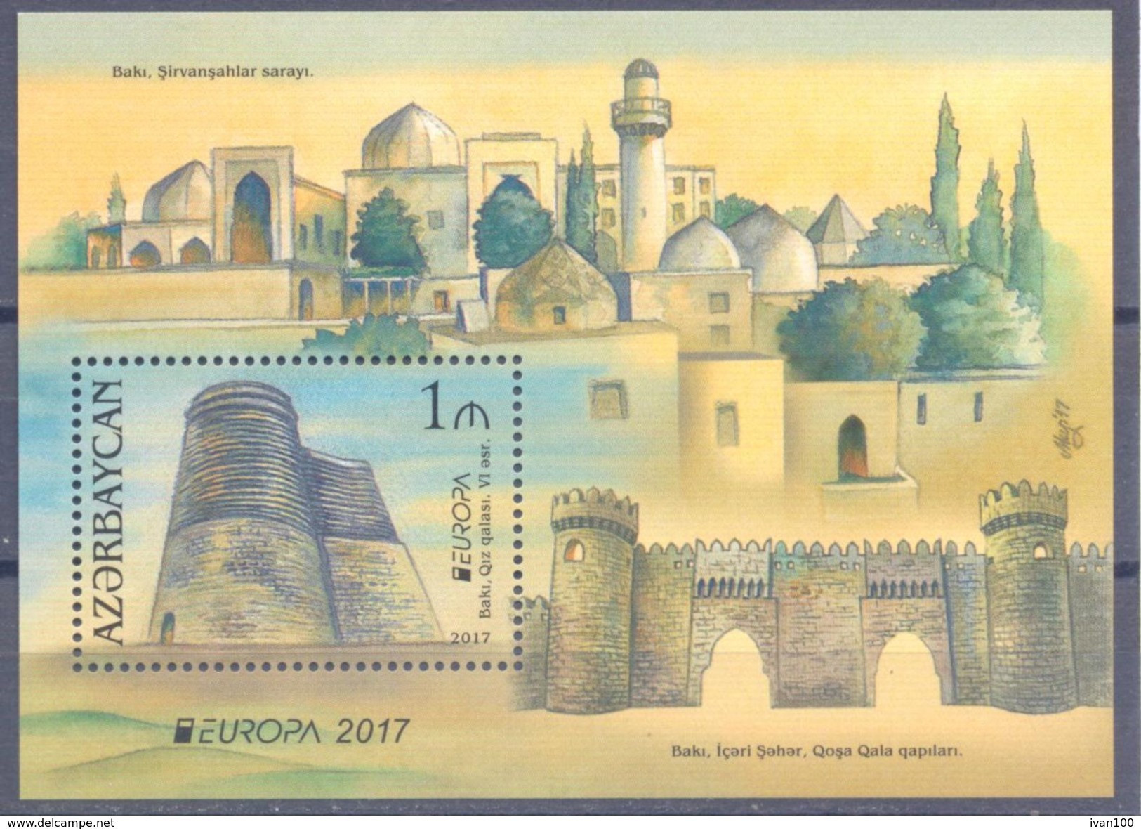 2017. Azerbaijan, Europa 2017, S/s,  Mint/** - Azerbaïjan