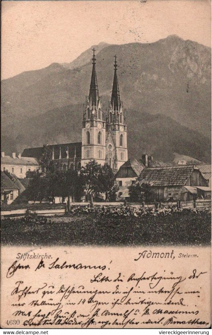 ! 1905 Alte Ansichtskarte Admont, Steiermark, Stiftskirche, Österreich - Admont