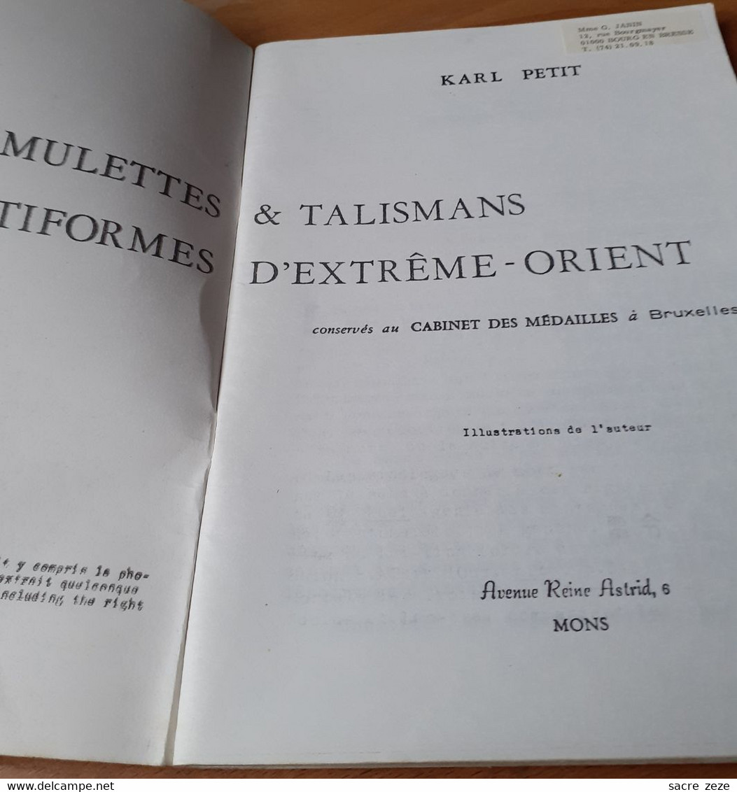 AMULETTES ET TALISMANS MONETIFORMES D'EXTRENE-ORIENT-1976-KARL PETIT - Livres & Logiciels