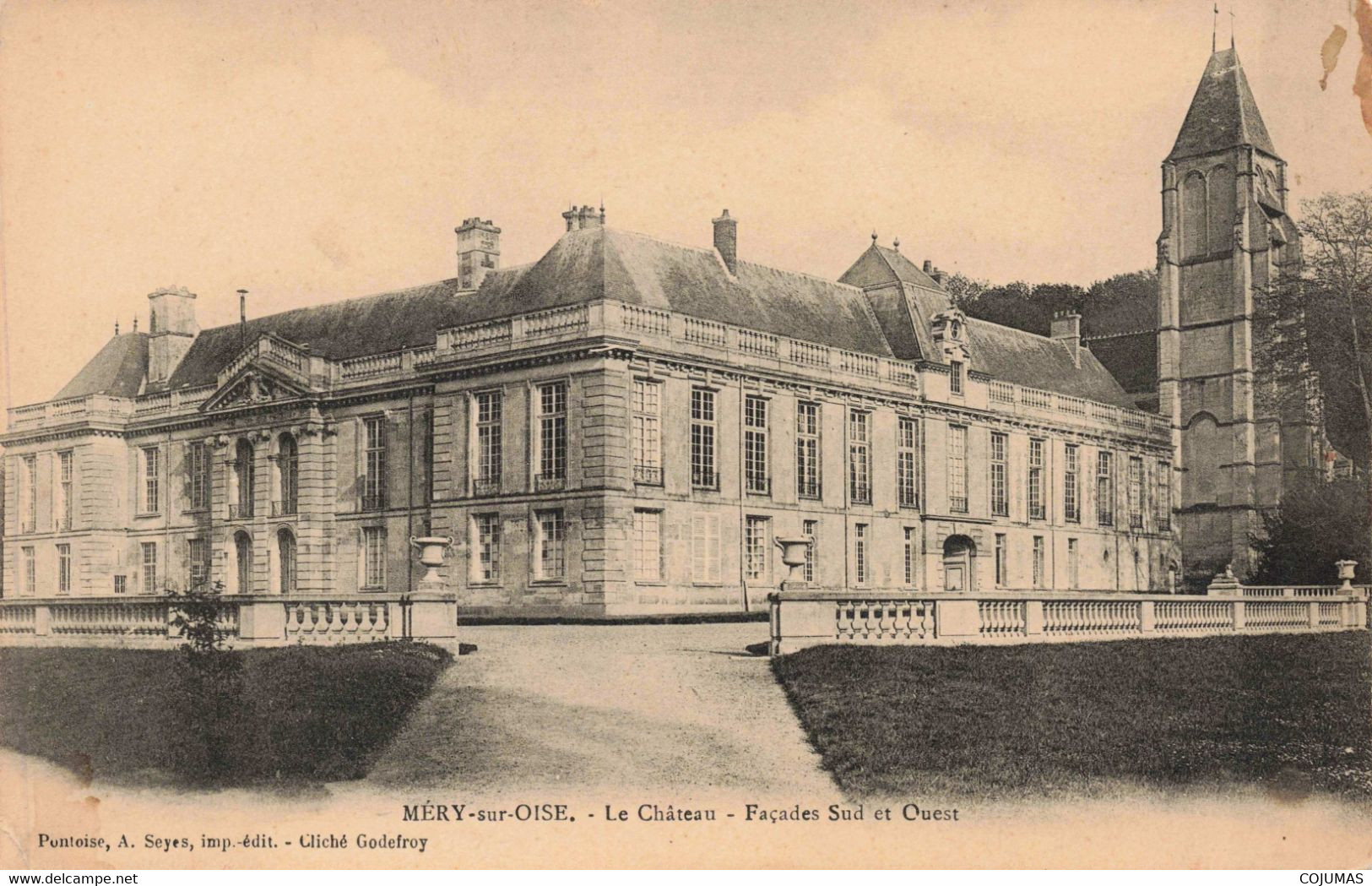 95 - MERY SUR OISE - S07972 - Le Château - Façade Sud Et Ouest - L14 - Mery Sur Oise