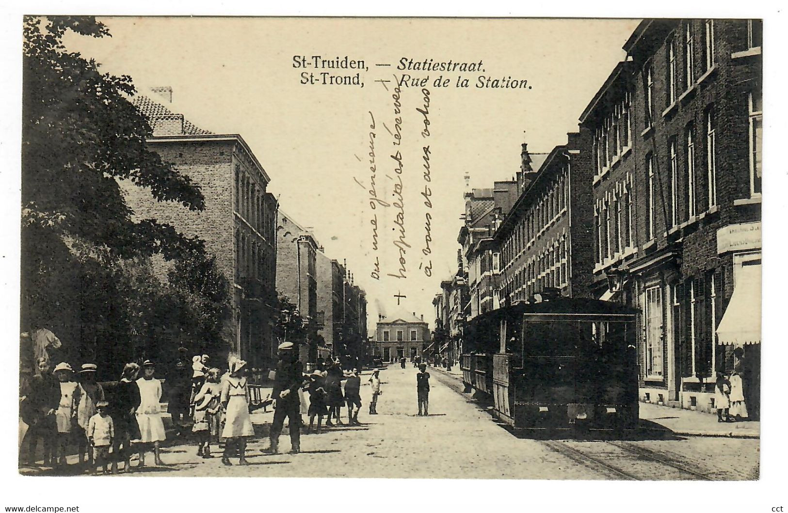 Saint-Trond   Sint-Truiden  Statiestraat   Rue De La Station   TRAM VICINAL  TRAMWAY - Sint-Truiden