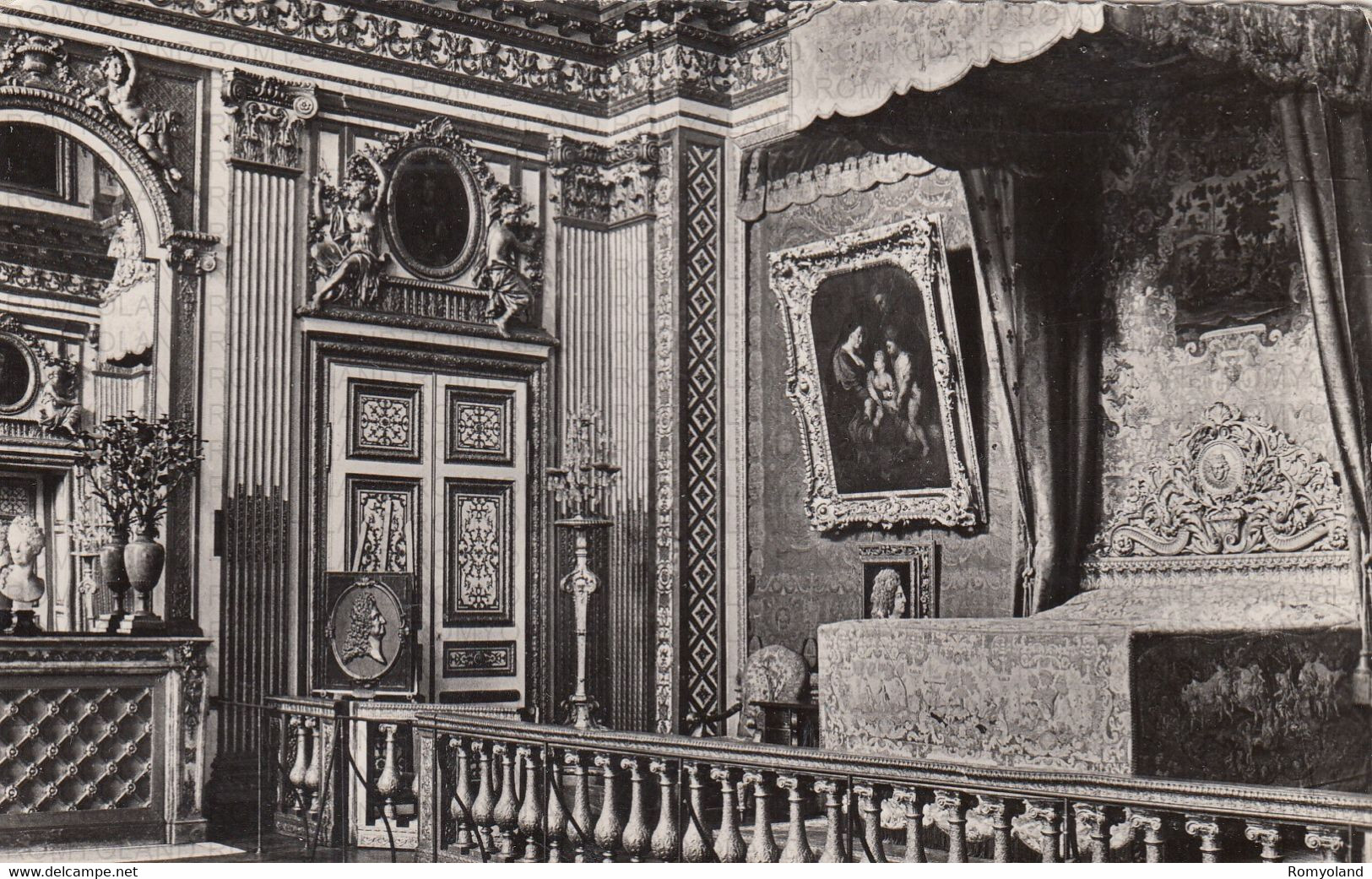 CARTOLINA  VERSSAILLES.ILE-de-FRANCE,FRANCIA,CHATEAU DE VERSAILLES-LE CHAMBRE DE LOUIS XIV,VIAGGIATA 1956 - Ile-de-France