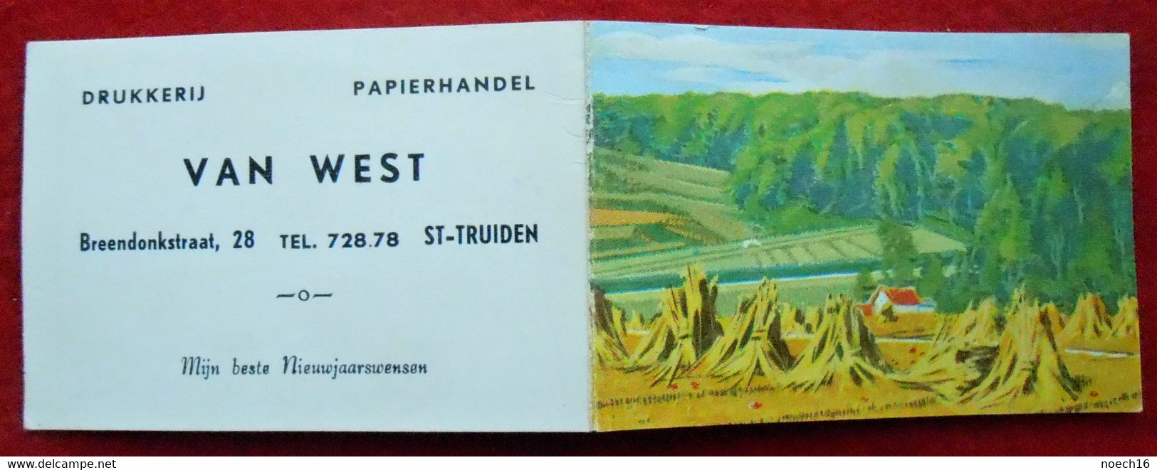 Calendrier De Poche 1954 - Drukkerij Papierhandel Van West - St-Truiden - Petit Format : 1941-60