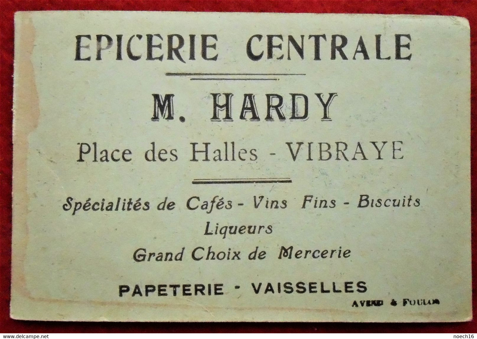 Chromo Publicité  Epicerie Centrale, M. Hardy Place Des Halles - Vibraye / Les Rois De France N°29 - Andere & Zonder Classificatie