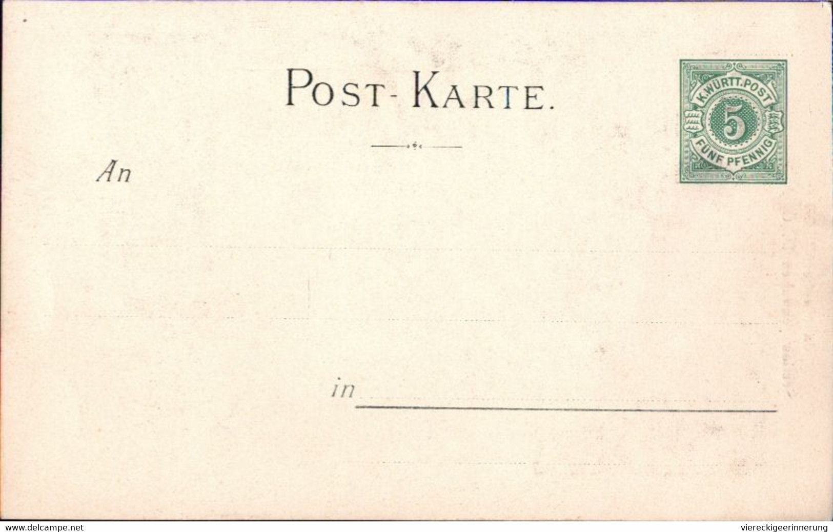 ! Alte Privatganzsache Aus Württemberg, 1900 Jahresfest, Section Schwaben, DÖAV - Interi Postali