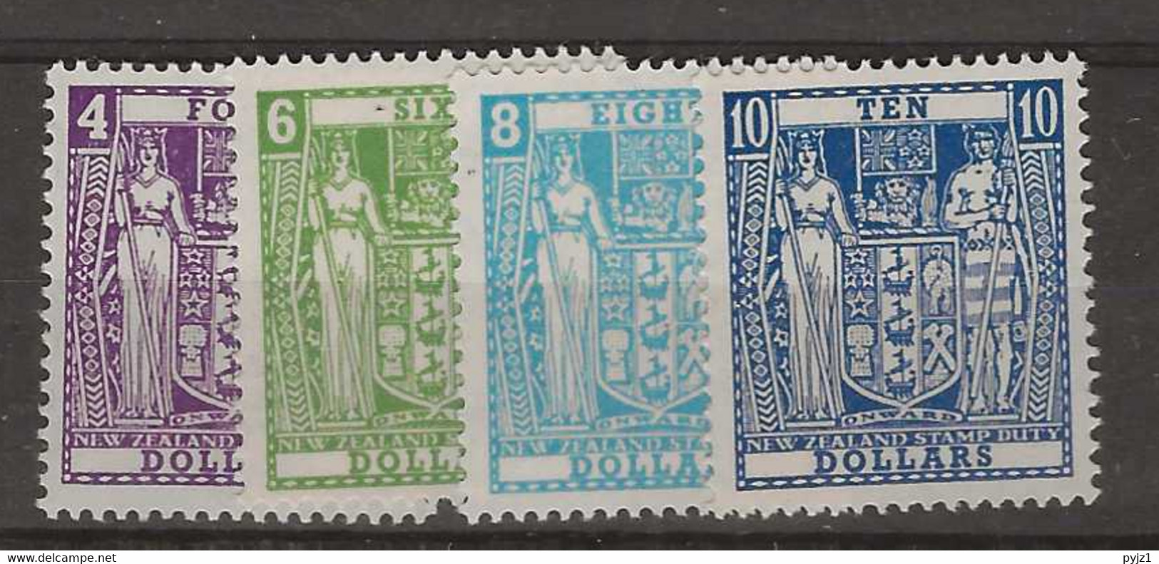 1967 MNH New Zealand Mi 82-85-C Postfris** - Postal Fiscal Stamps