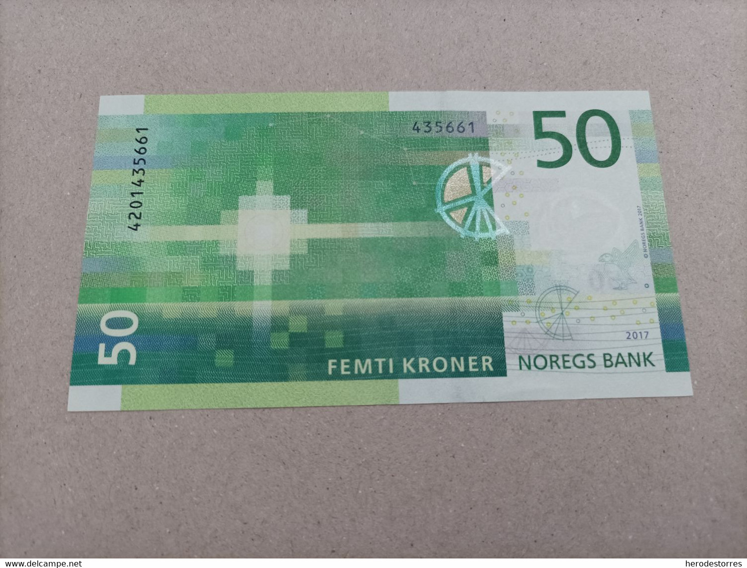 Billete De Suecia De 50 Kronor, Año 2017, Sc/plancha - Norway