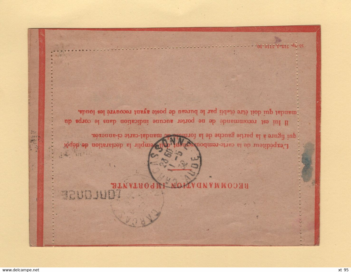 Perforation CI/MA 180 - Compagnie Internationale Machines Agricoles - Carte Contre Remboursement Taxe - 1932 - Lettres & Documents