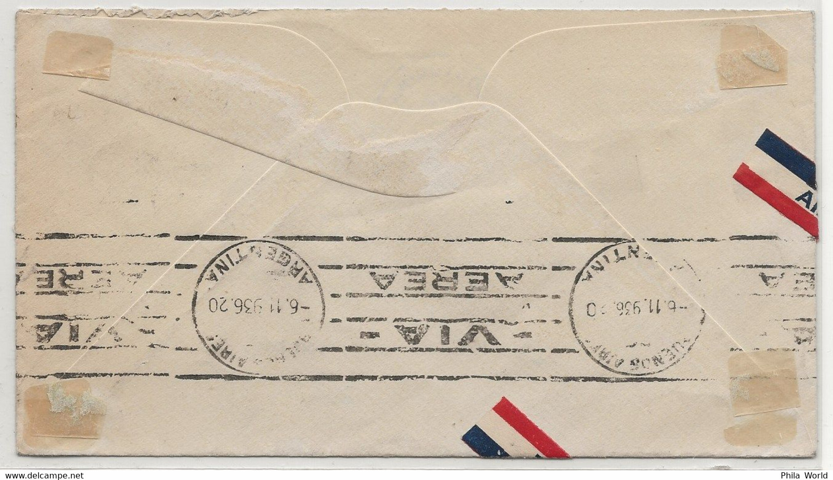 PANAM PAA 1936 USA United States Postage Bison Boston ARGENTINA Buenos Aires Par Avion Correo Aereo Via Air Mail - Aviones