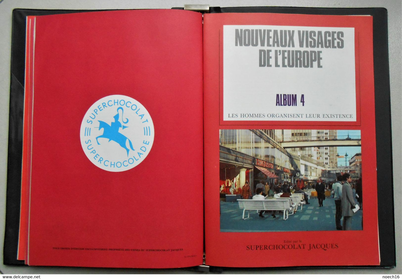 Farde 4 Albums Chromos Vignettes Jacques - Nouveaux Visage De L'Europe - Albumes & Catálogos