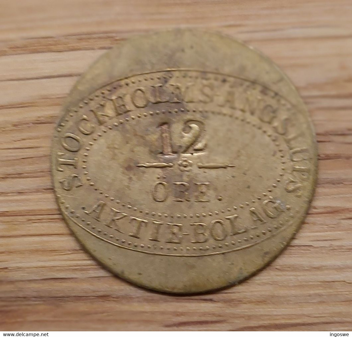 Sweden - Old Token From Stockholm Steamboat Company 12 öre - Gewerbliche