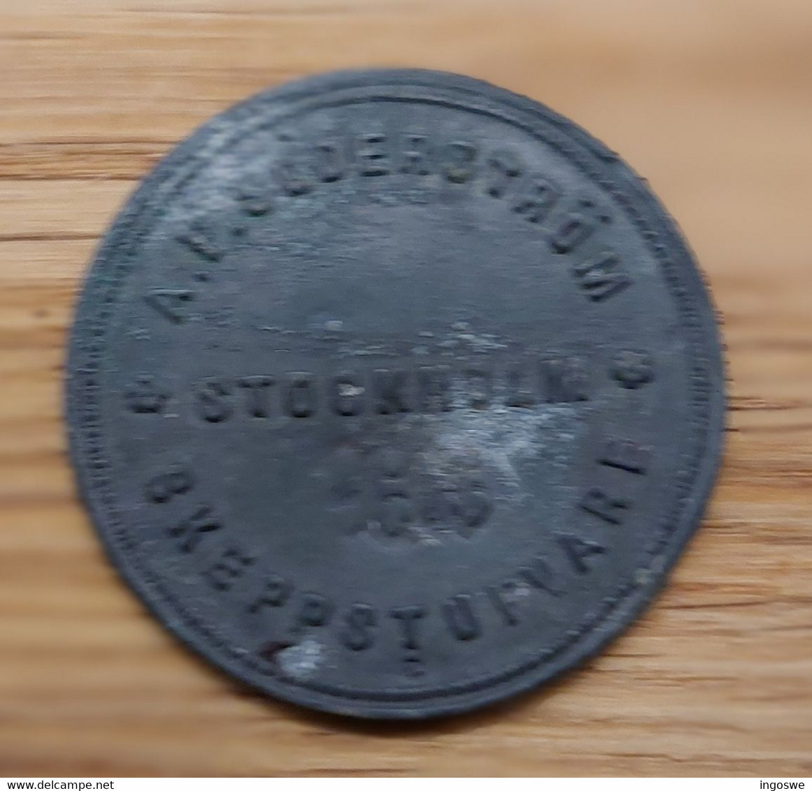 Sweden -  Stockholm - Old Token From Söderström Skeppsstuvare - Not Listed In Stockholmspolletter! About 1880-90 - Professionnels / De Société