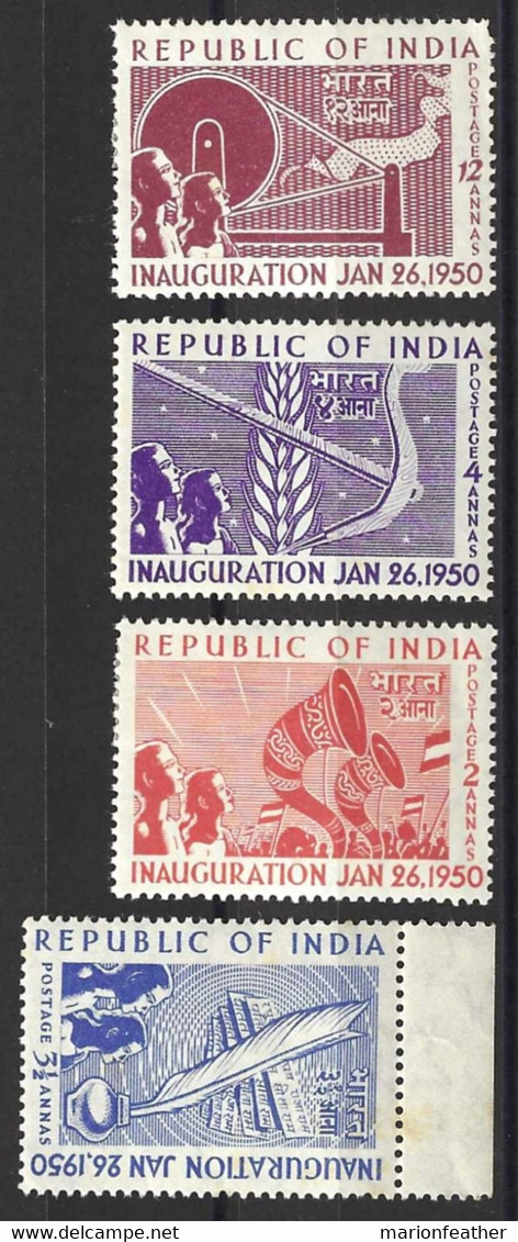 INDIA....KING GEORGE VI...(1936-52...)....REPUBLIC SET....JAN.26.1950......(CAT.VAL.£35..).....MH....... - Ungebraucht