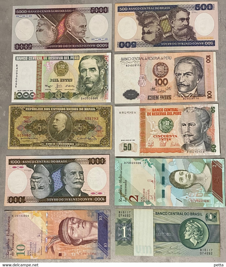 10 Billets D’Amérique Différents / Vendu En L’état - Other - America