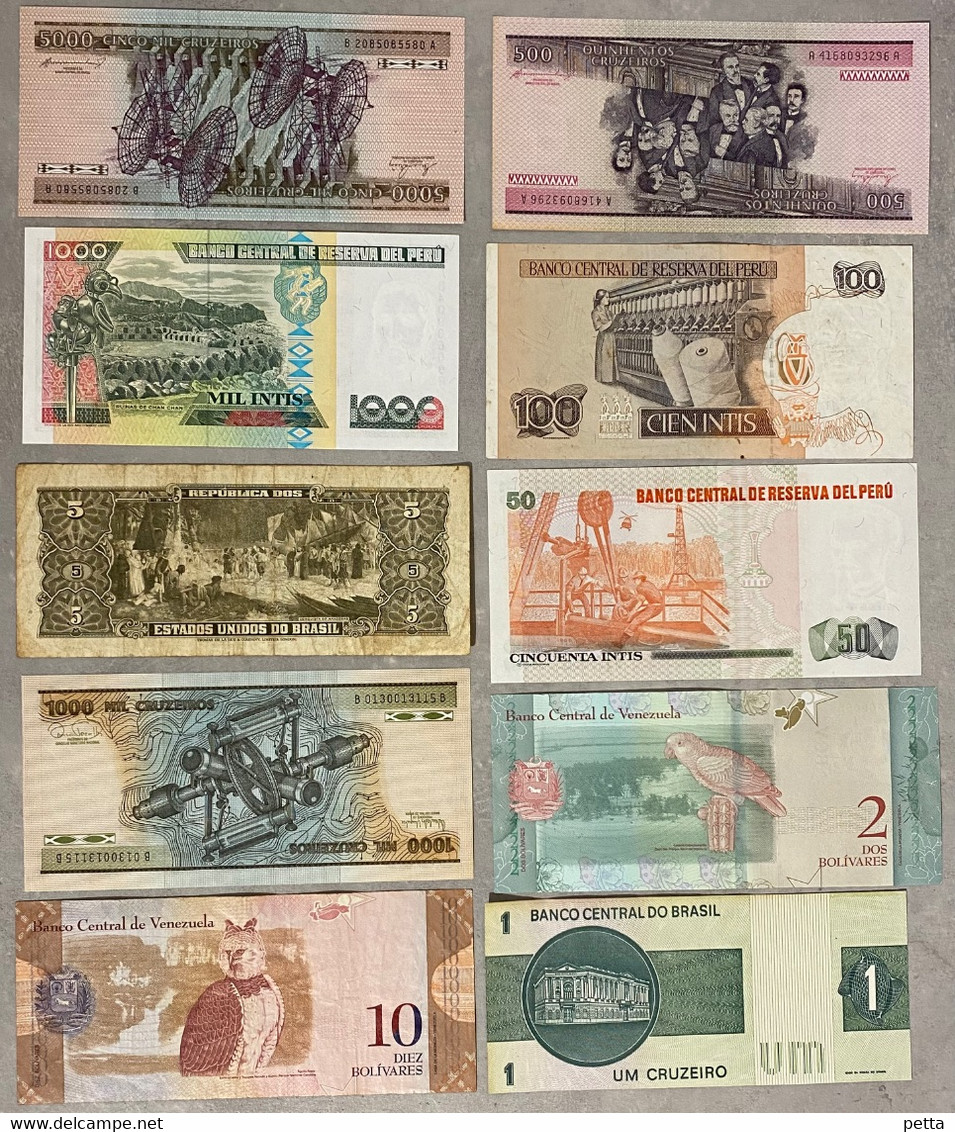10 Billets D’Amérique Différents / Vendu En L’état - Other - America