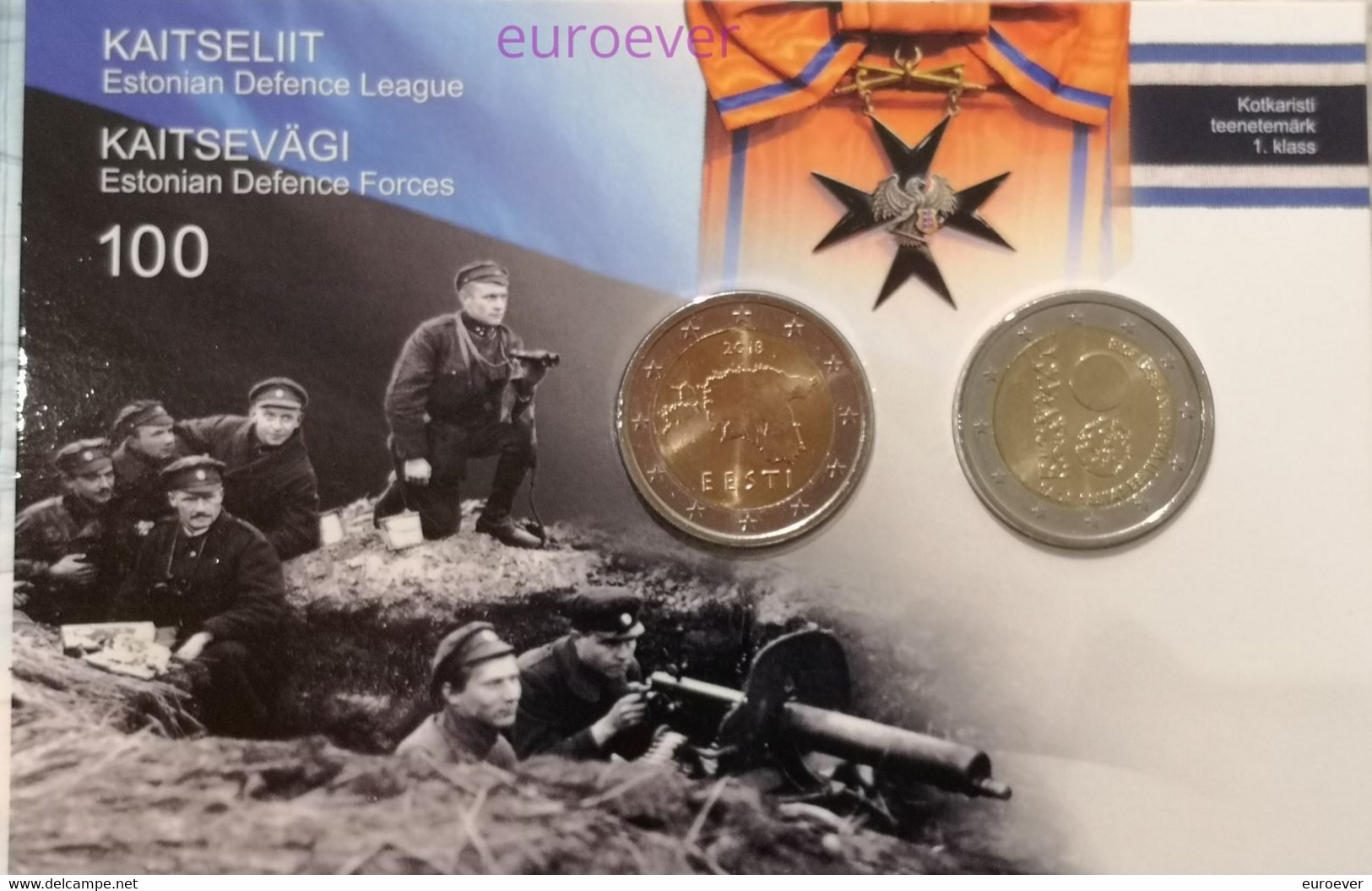 2 Euro Gedenkmünze 2018 Nr. 11 + Kursmünze - Estland / Estonia - 100 Jahre Unabhängigkeit BU Coincard - Estonie