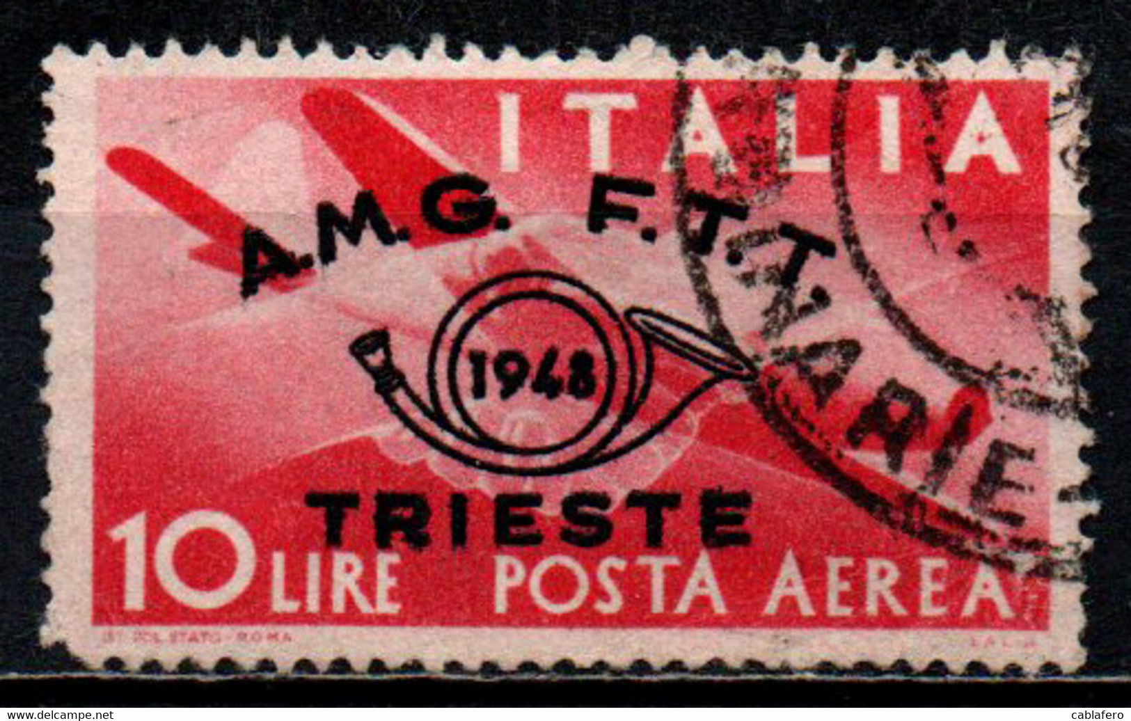 TRIESTE - AMGFTT - 1948 - CONVEGNO FILATELICO - USATO - Luchtpost