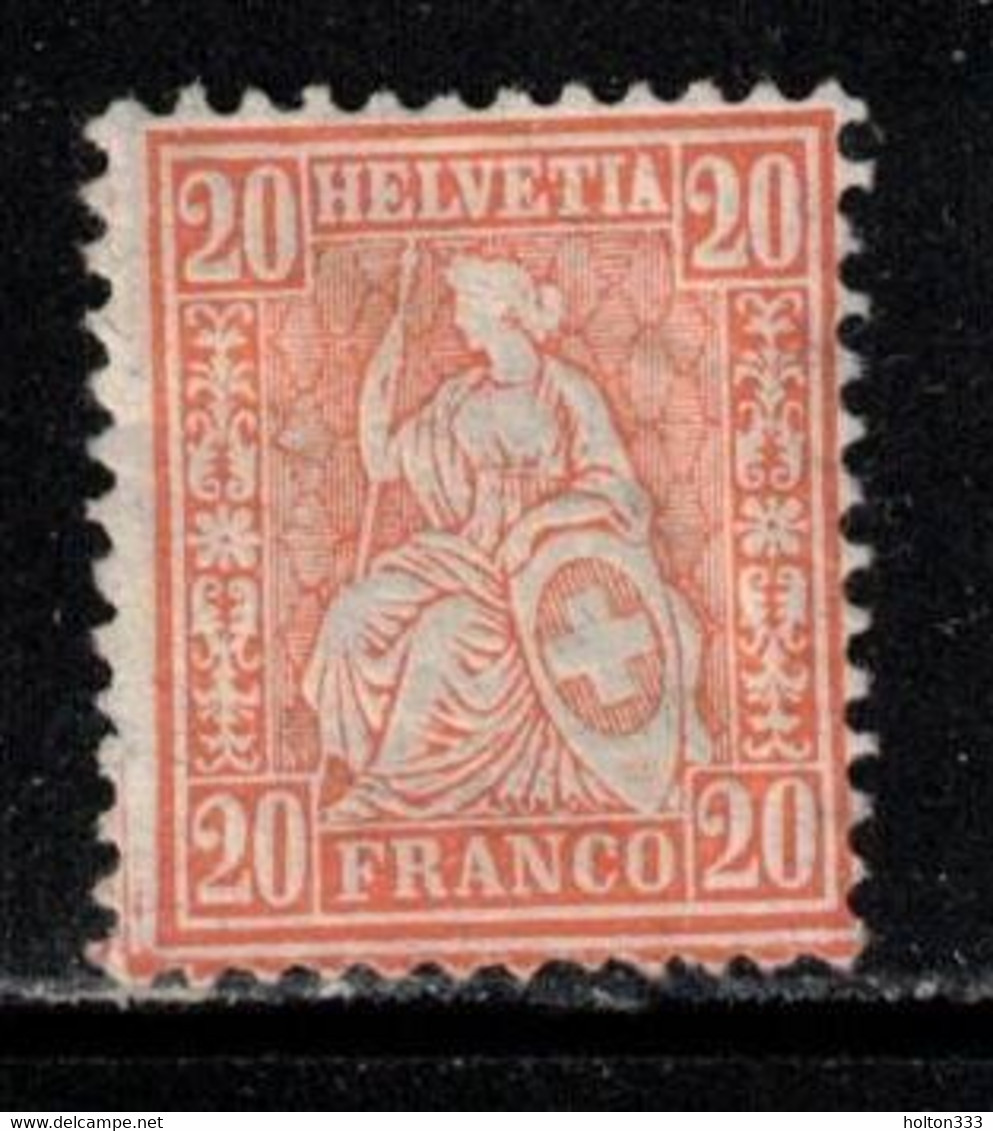 SWITZERLAND Scott # 64 MH - Paper Hinge Remnant - 50% Gum Missing - Ungebraucht