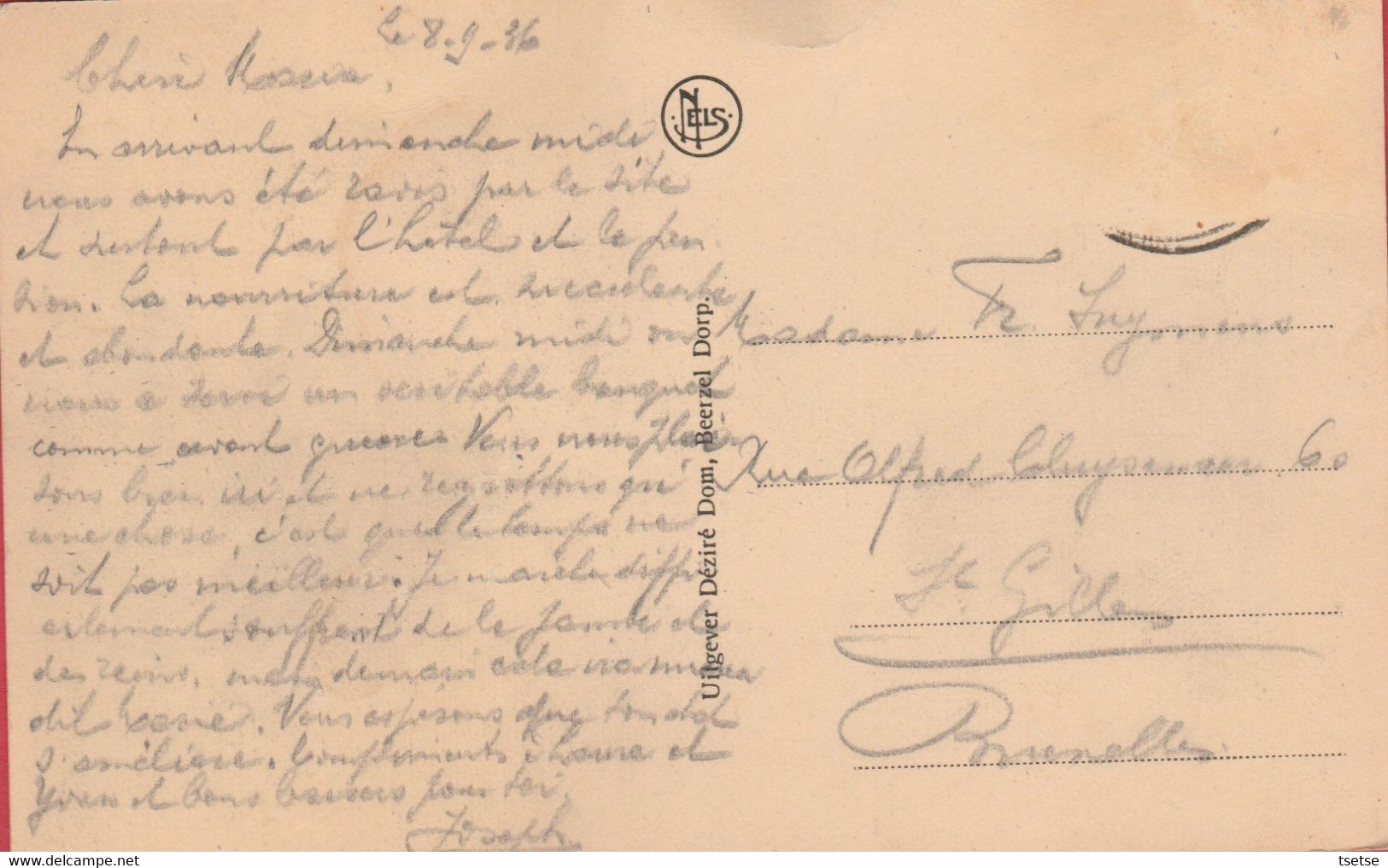 Beerzel - Kerk -1936 ( Verso Zien ) - Putte