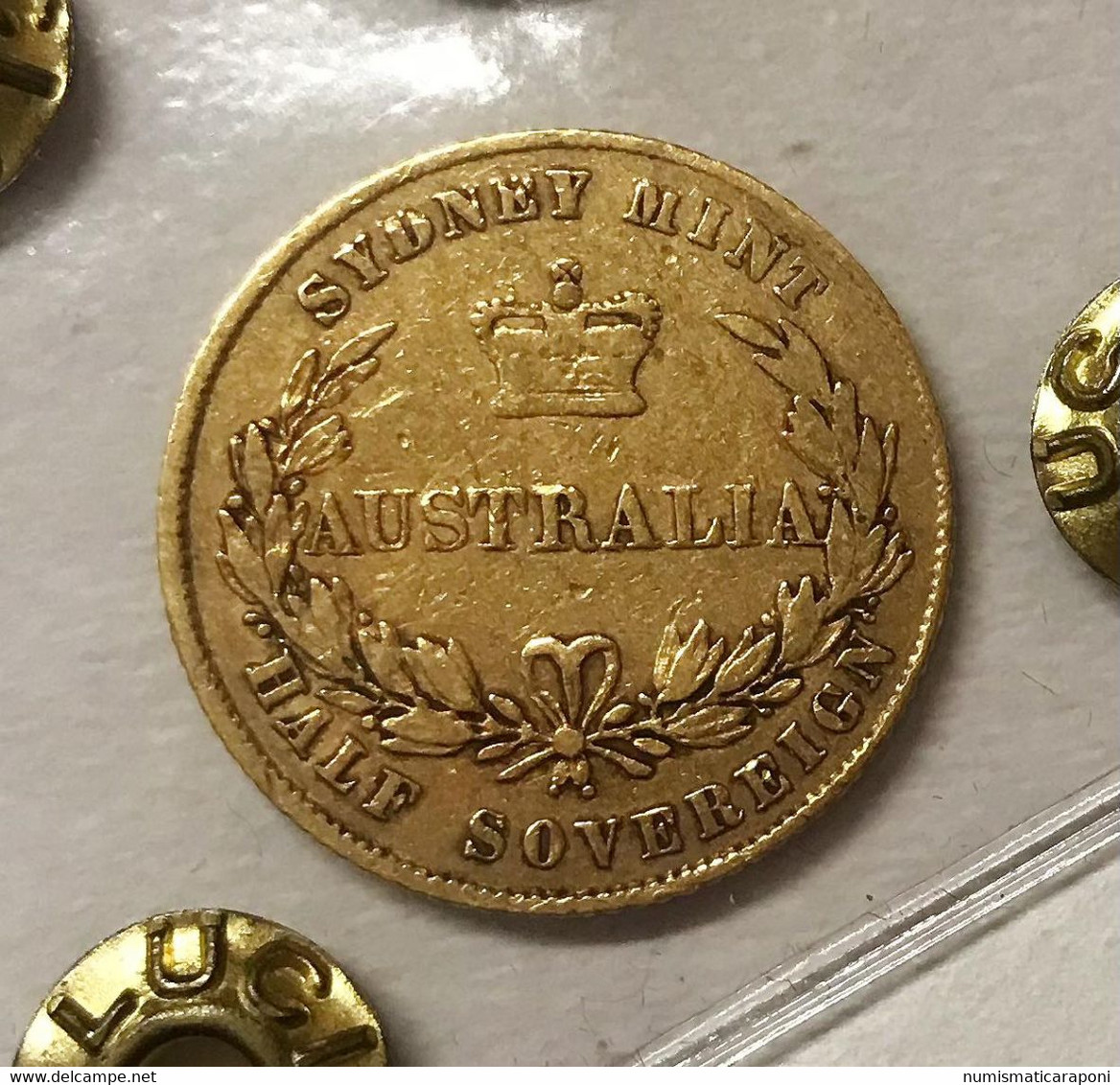 Australia 1837 1901 Half Sovereign Quueen Victoria 1856 Km#1 Scarce Mb R2 E.418 - 1855-1910 Moneta Di Commercio