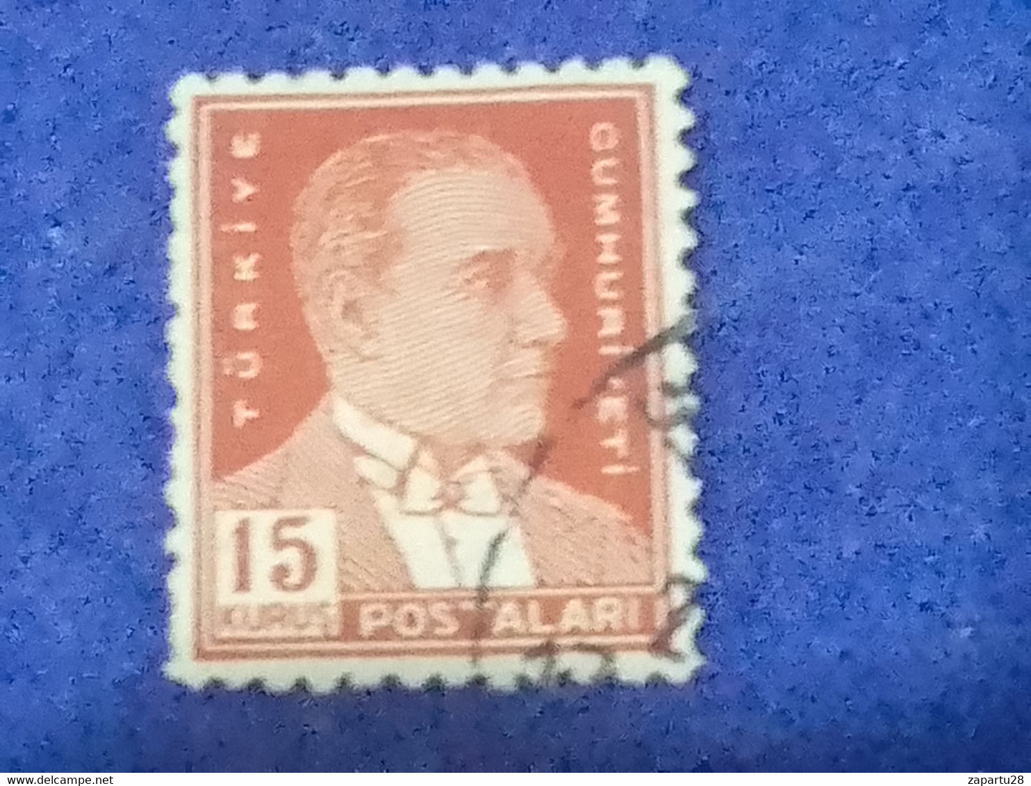 TÜRKİYE- 1930- 54-     15K   BİRİNCİ   ATATÜRK  DAMGALI - Oblitérés