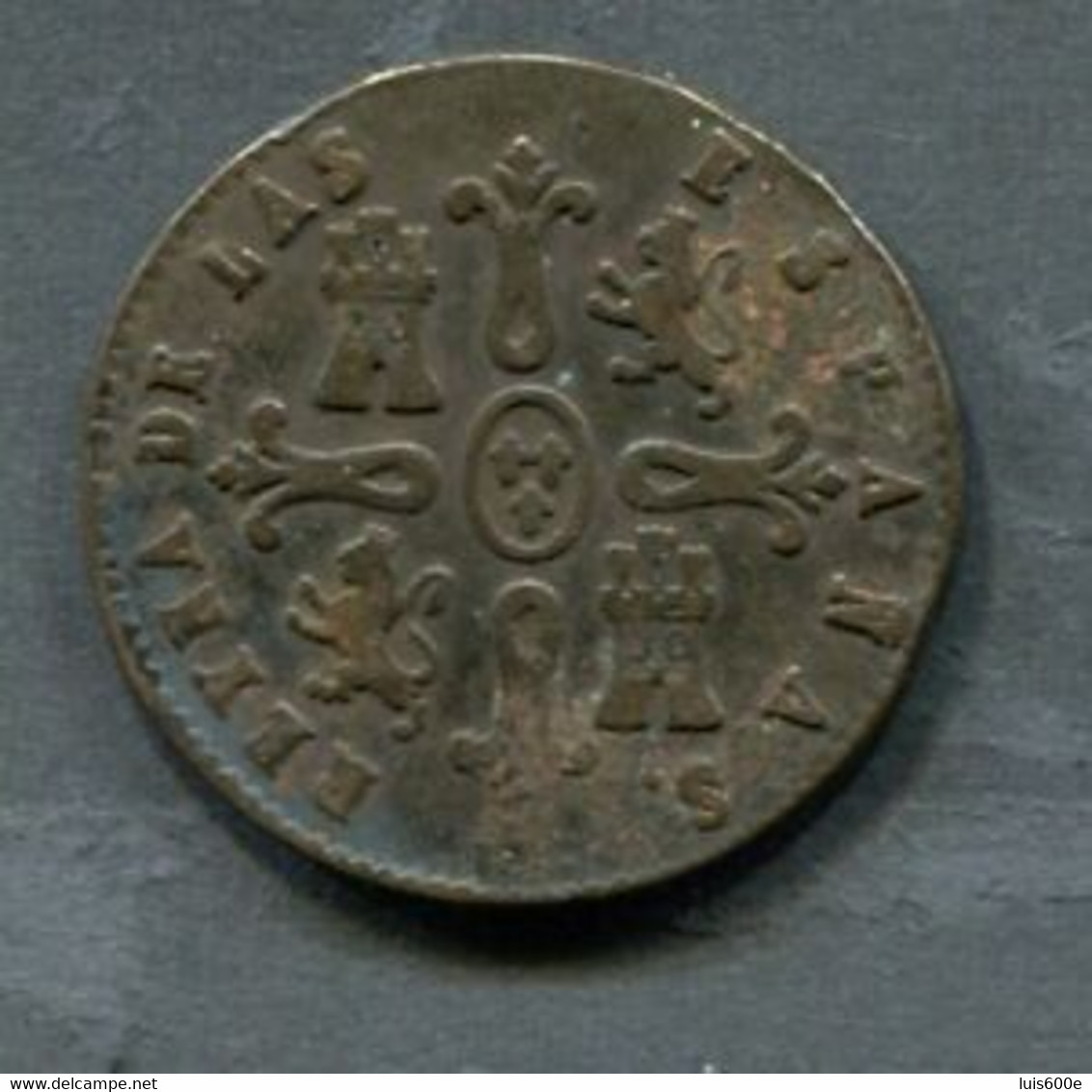 1842.ESPAÑA.MONEDA.ISABEL II. 8 MARAVEDIS COBRE.MADRID.BC - Münzen Der Provinzen