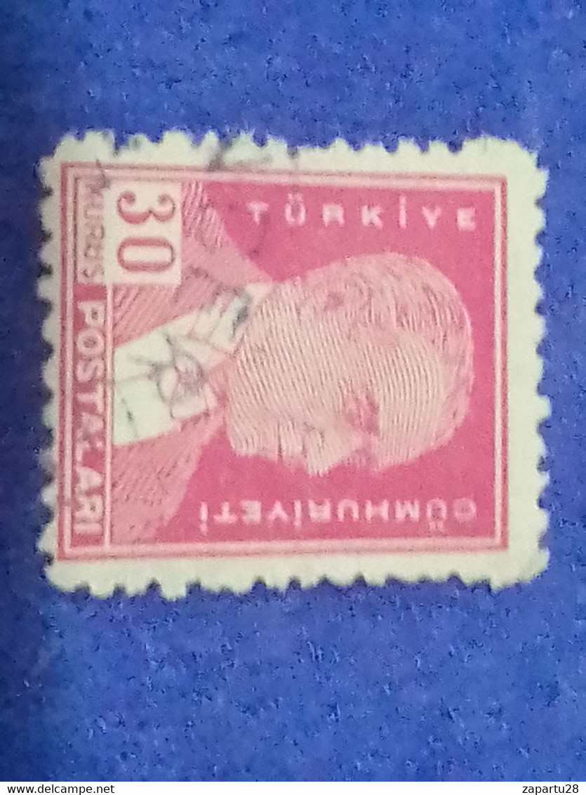 TÜRKİYE- 1930- 54-     30K    BİRİNCİ  ATATÜRK  DAMGALI - Used Stamps