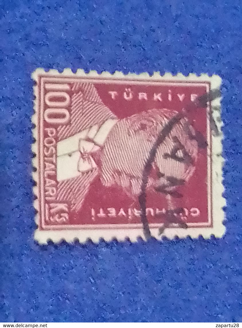 TÜRKİYE- 1930- 54-     100K    BİRİNCİ  ATATÜRK  DAMGALI - Gebruikt