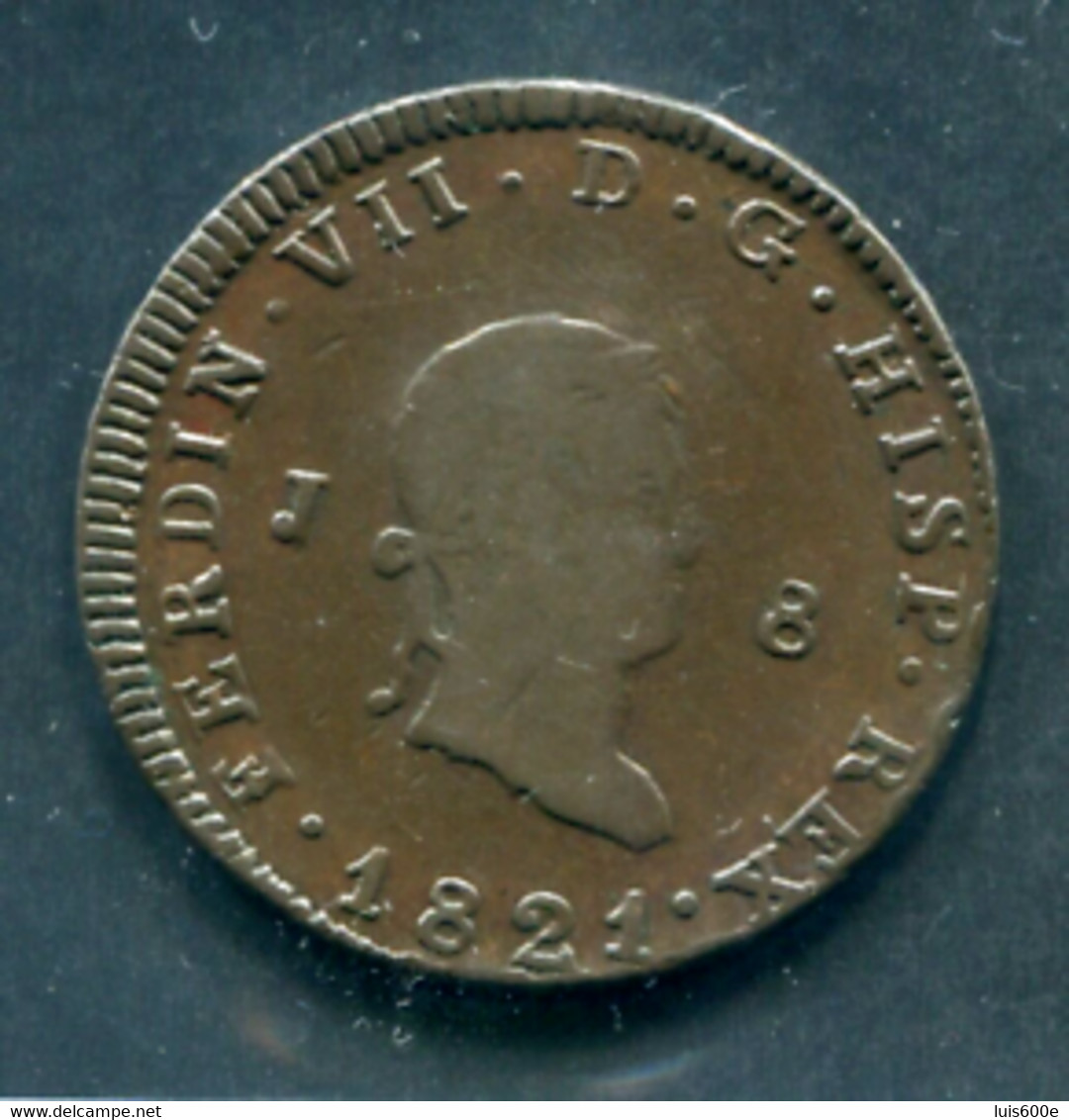 1821.ESPAÑA.MONEDA.FERNANDO VII.  8 MARAVEDIS COBRE-MBC - Monete Provinciali