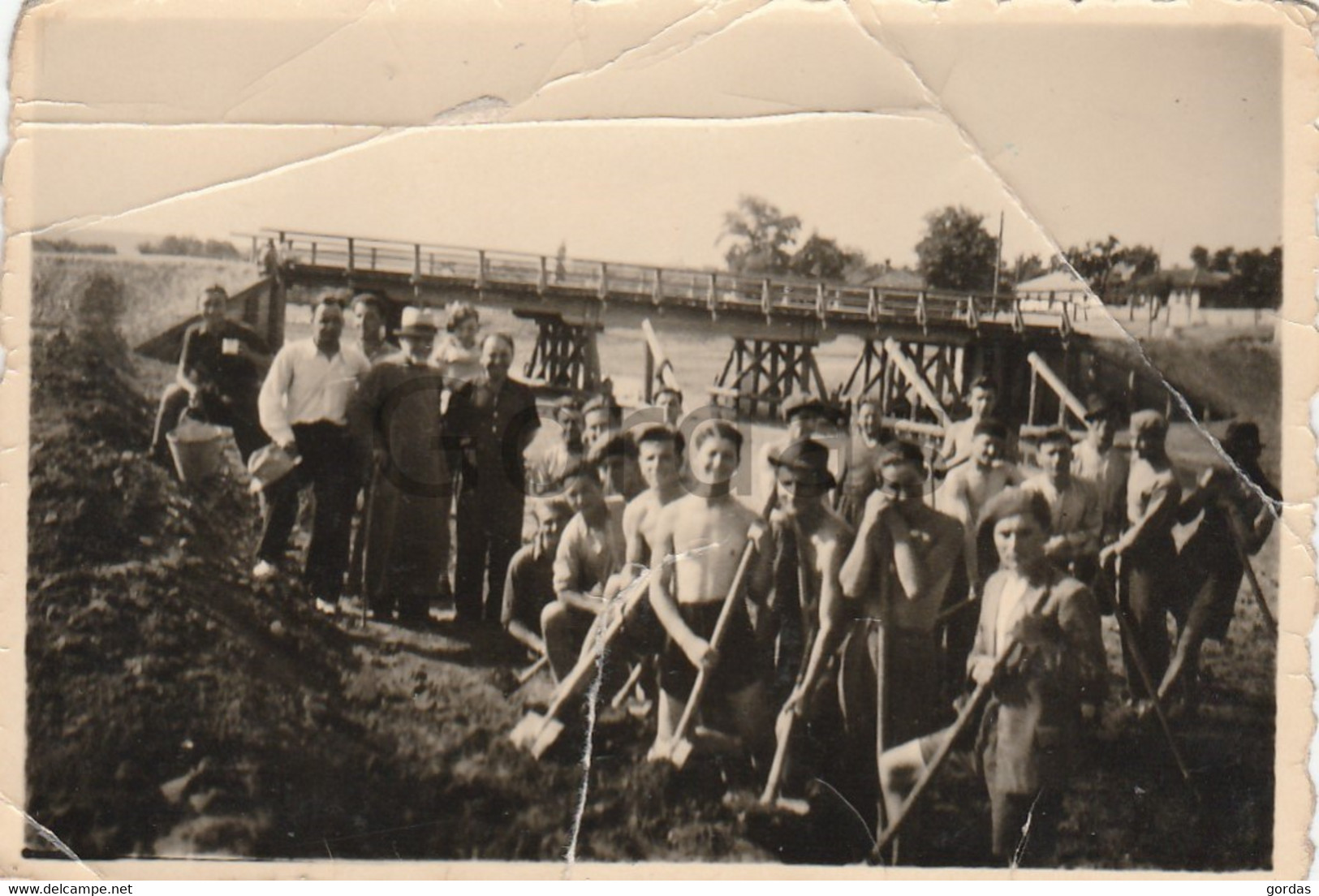 Moldova - Bessarabia - Vulcanesti - Cahul - 1939 - Pod - Bridge - Tabara Premilitara - Brucke - Bridge - Photo 60x80mm - Moldavie