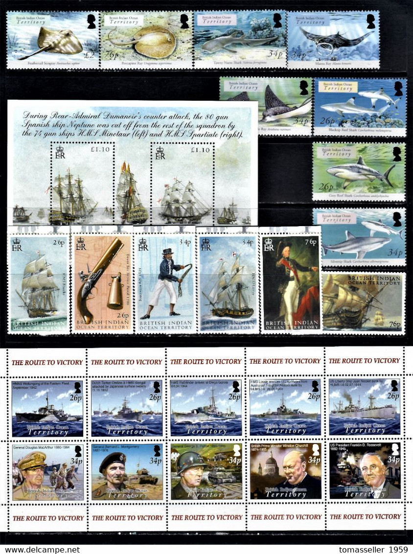 British Indian Ocean Territory- 2005 Full  Year Set - 8 Issues.MNH** - Sonstige - Ozeanien