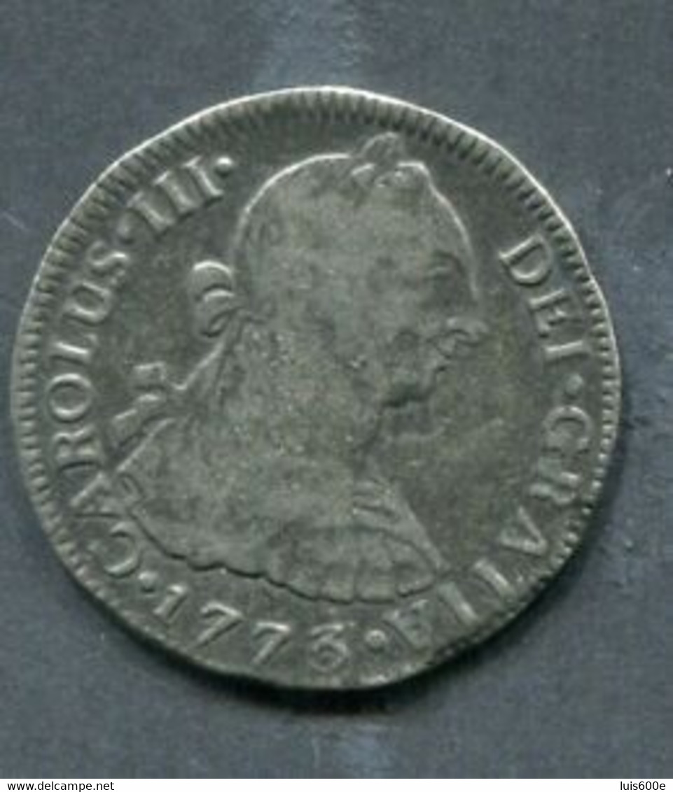 1773.ESPAÑA.CARLOS III-MEXICO.MONEDA 2 REALES PLATA.NAUFRAGIO - Münzen Der Provinzen