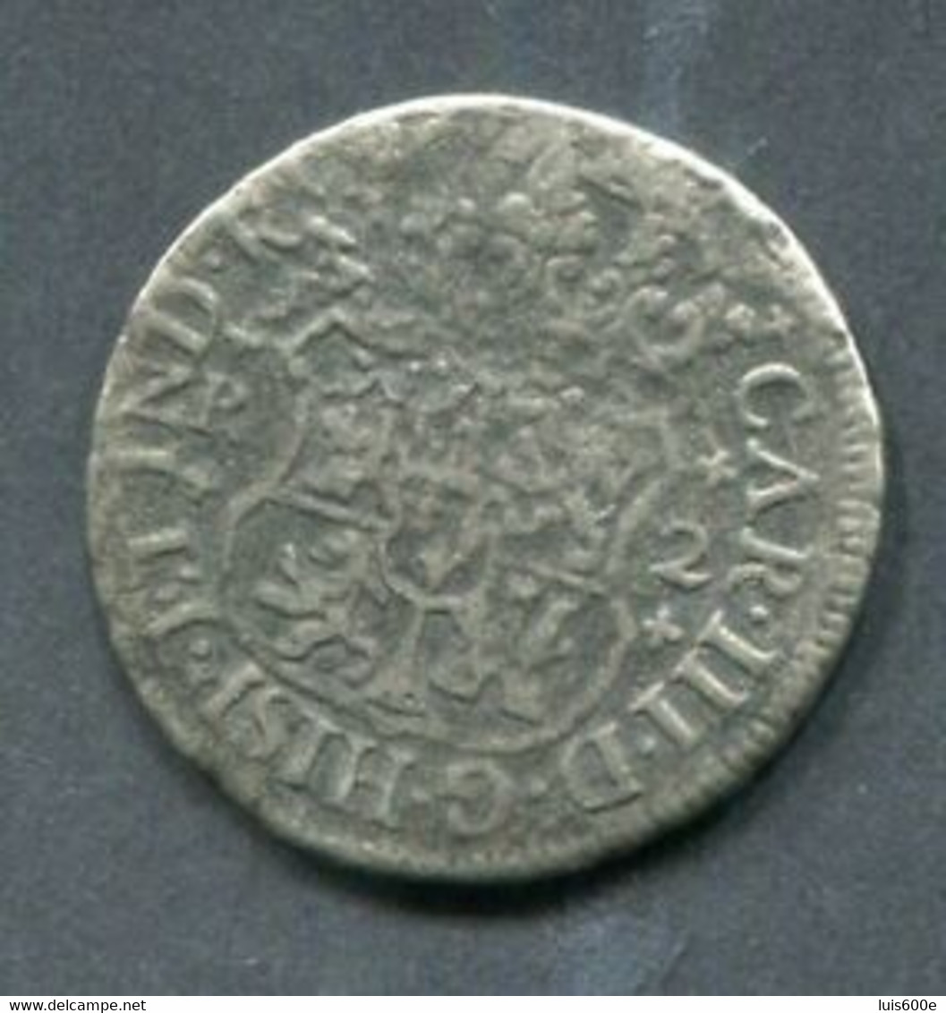 1768.ESPAÑA.CARLOS III-MEXICO.M.MONEDA 2 REALES PLATA - Monnaies Provinciales
