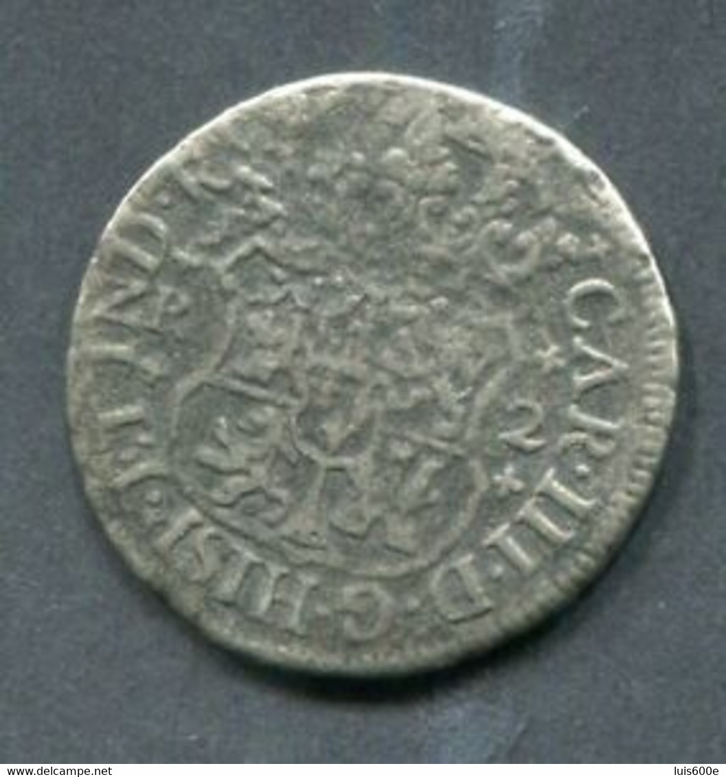 1768.ESPAÑA.CARLOS III-MEXICO.M.MONEDA 2 REALES PLATA - Münzen Der Provinzen