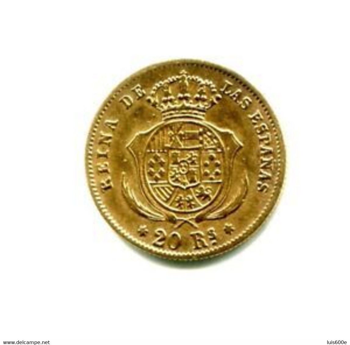 1861.ESPAÑA.MONEDA 20 REALES ORO .ISABEL II. MADRID. 1,74 GR. MBC - Monnaies Provinciales
