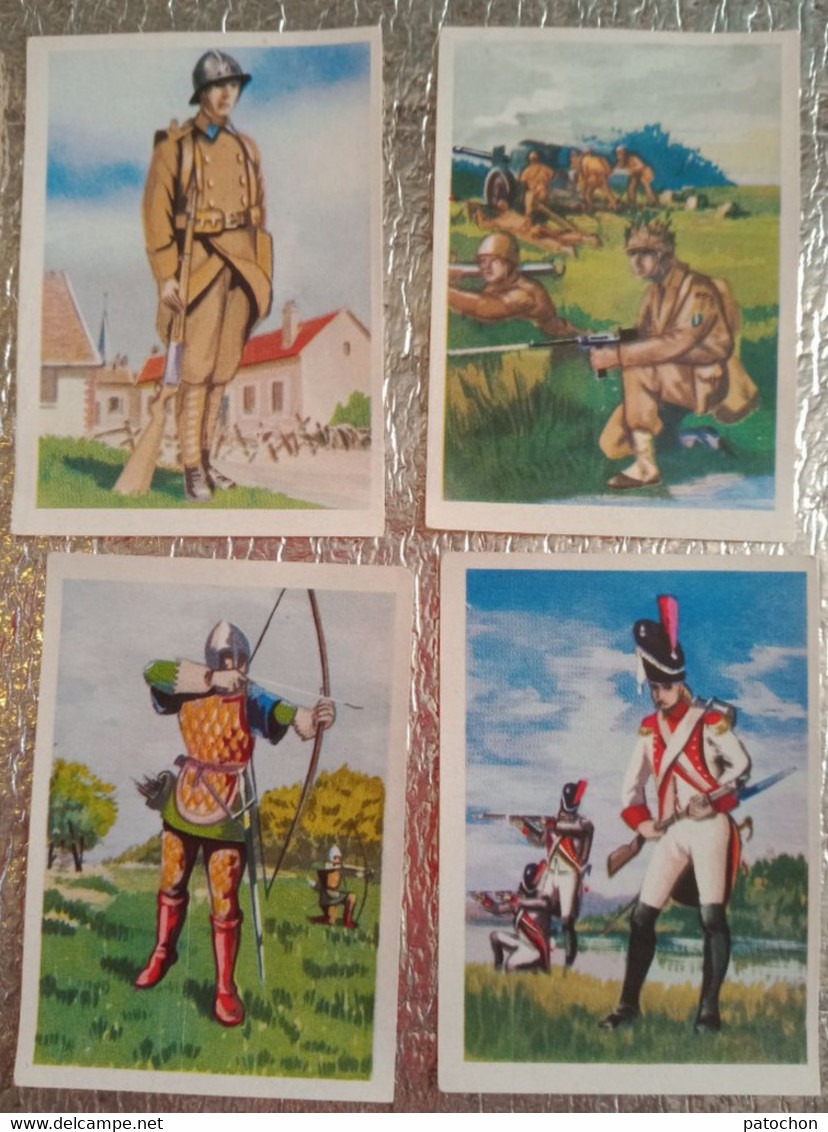 13 Vignette Image Panini Uniformes Militaires à Travers Les Siècles Chocolat CIBON - Chocolate