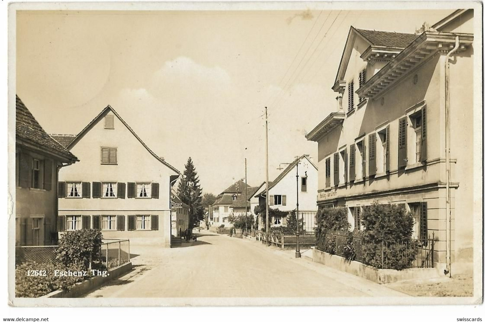 ESCHENZ: Dorfstrasse, Handlung Ullmann - Foto-AK 1947 - Eschenz