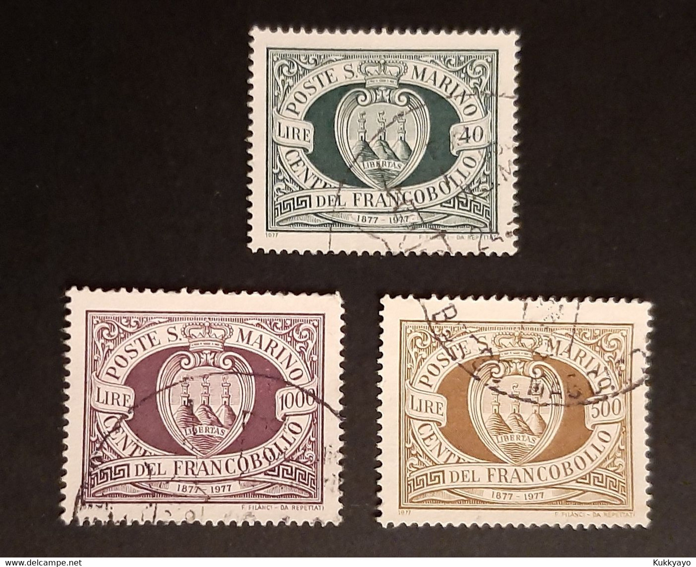 Francobolli San Marino Anniversario Primo Francobollo 1977 - Used Stamps