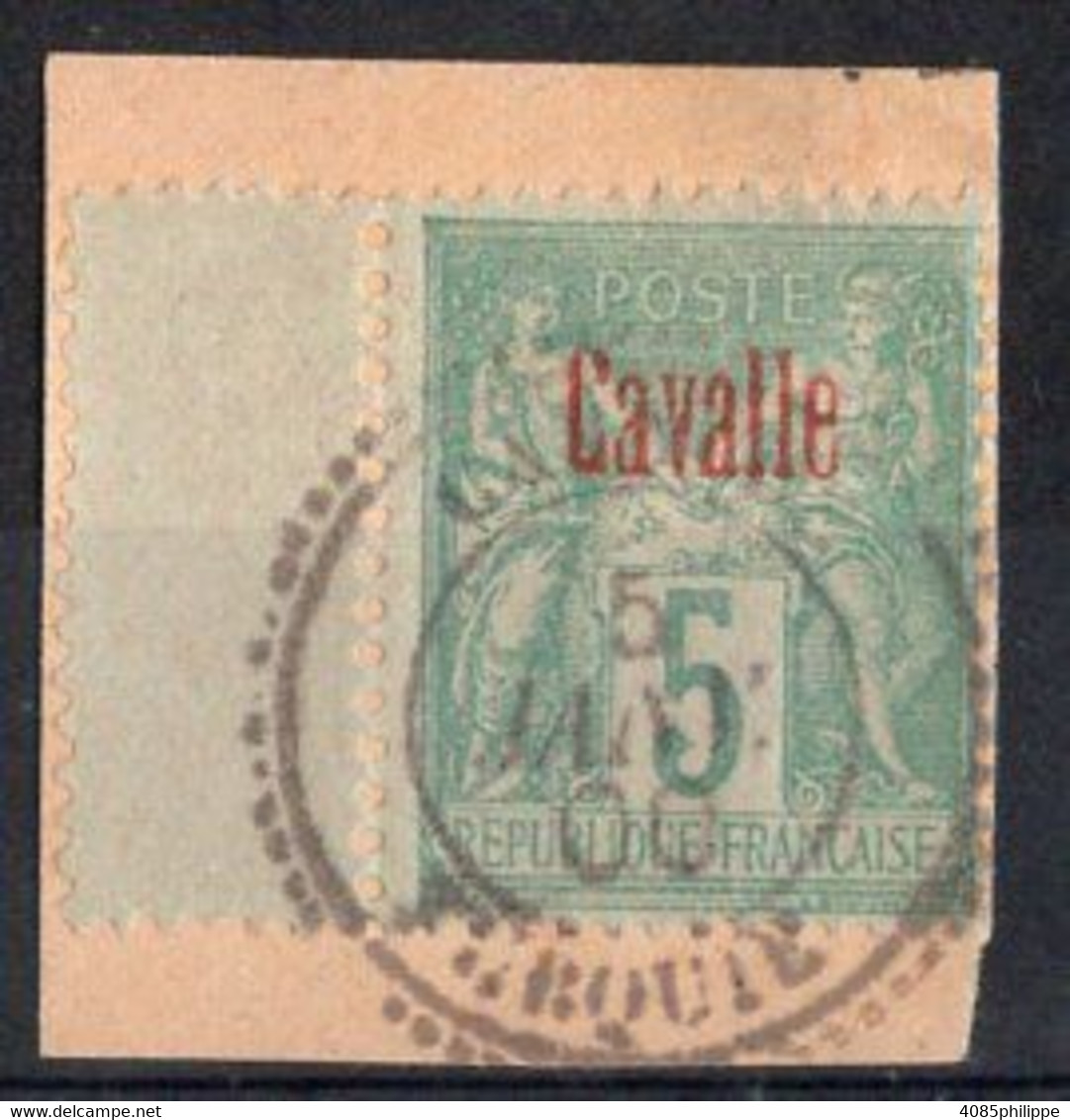 Cavalle Timbre-poste N°1a  Oblitéré Sur Fragment TB  Cote : 25€00 - Usati